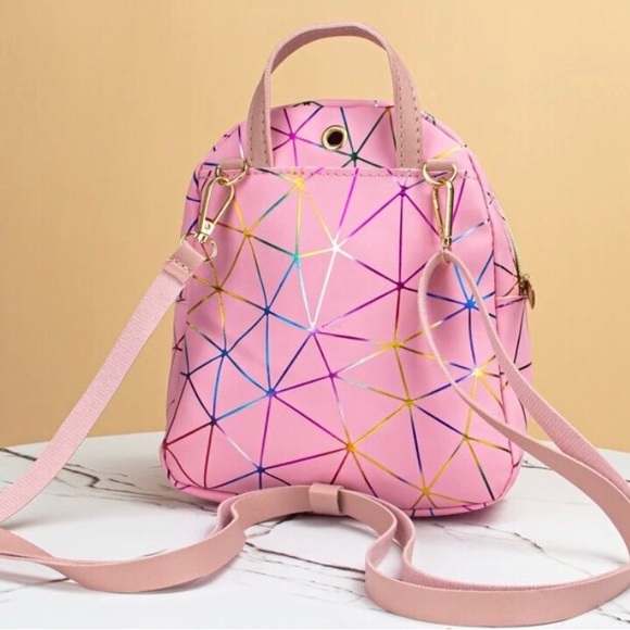 Pocket Front Geometric Pattern Backpack - Picture 3 of 7